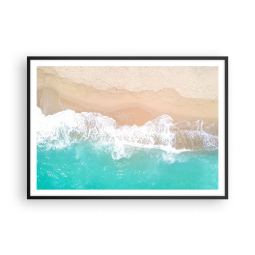 Poster in black frame - Touch Full of Caress - 100x70 cm
