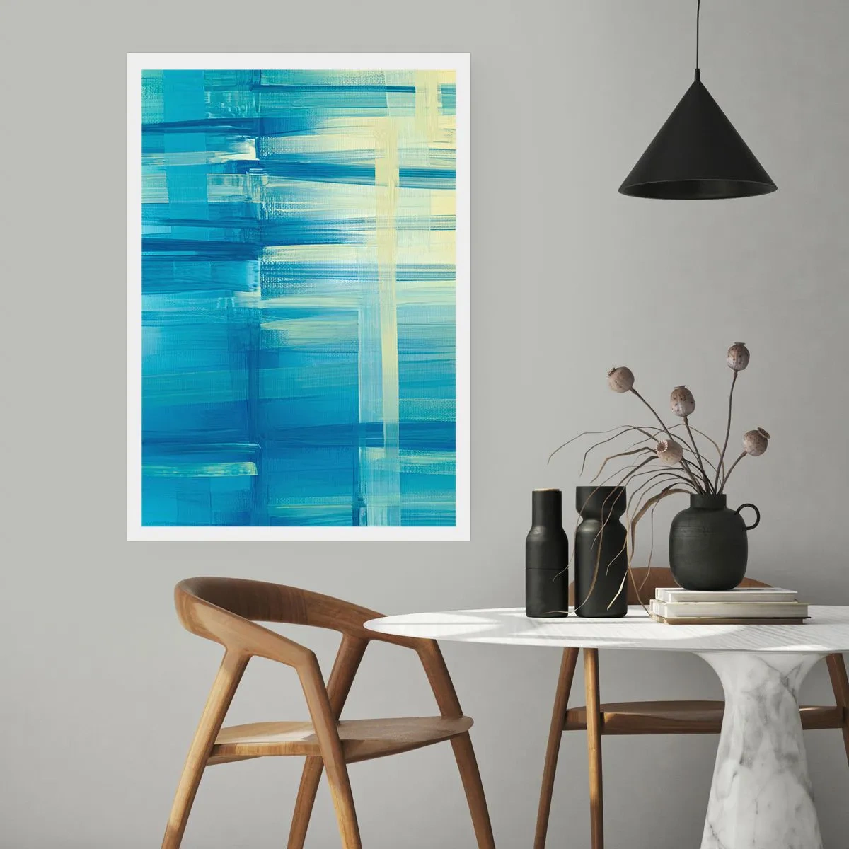 Poster - Composition In Turquoise - 61x91 cm