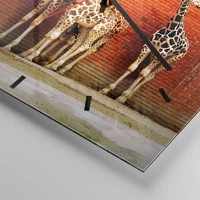 Clock face with lines