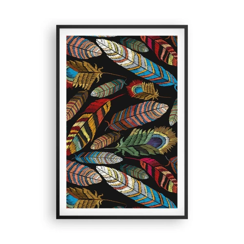 Poster in black frame - Bird Carnival - 61x91 cm