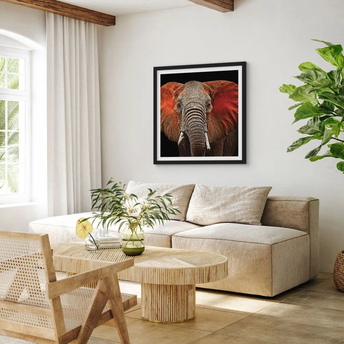 Poster in black frame - I am Wild, and You? - 40x40 cm