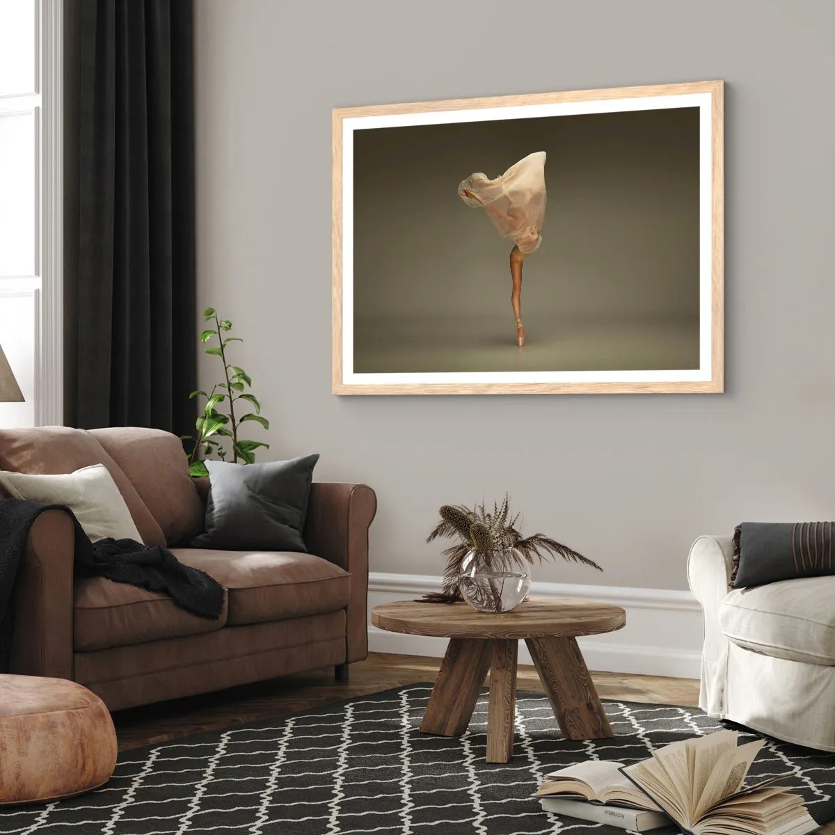 Poster in light oak frame - About To Fly - 91x61 cm