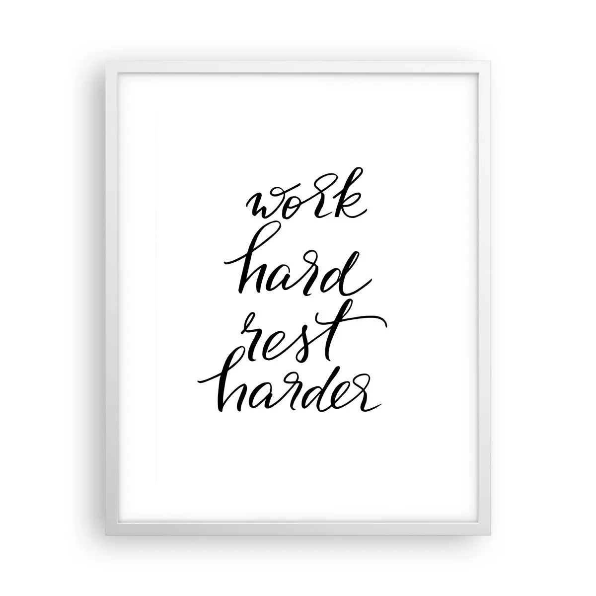 Poster in white frmae - Life  Balance - 40x50 cm