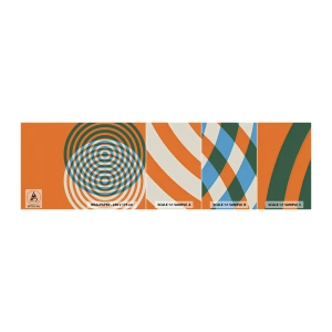 Photo Wallpaper Sample Standard Eco - Abstract Variation on a Circle - Abstraction, Piece, Districts - 100x30 cm