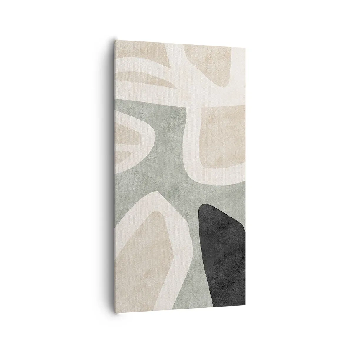 Canvas picture - Composition with a Black Motif - 65x120 cm