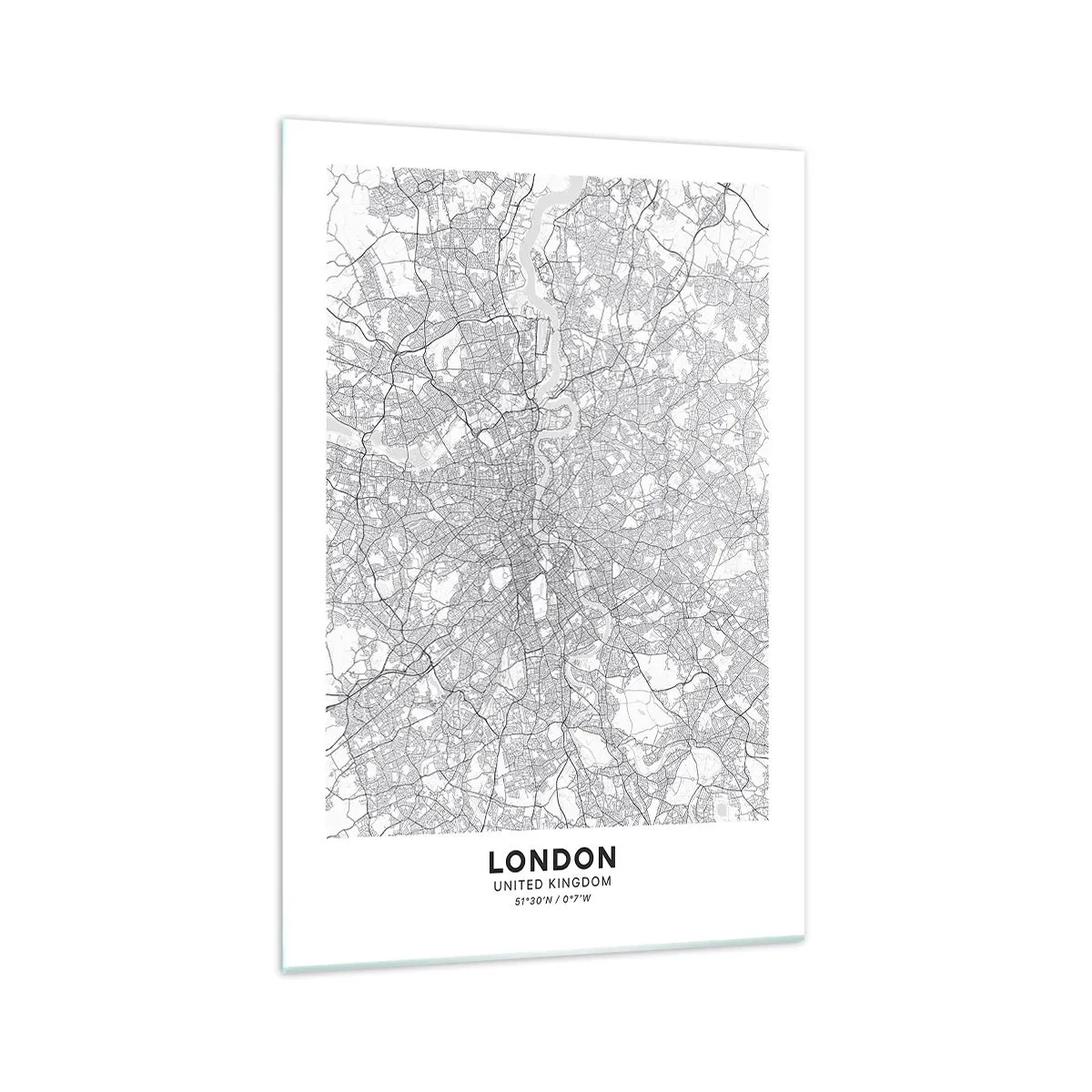Glass picture - Map of London Maze - 70x100 cm