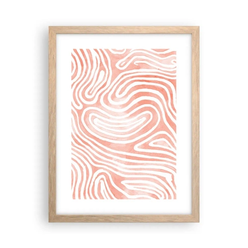 Poster in light oak frame - In a Coral Maze - 30x40 cm