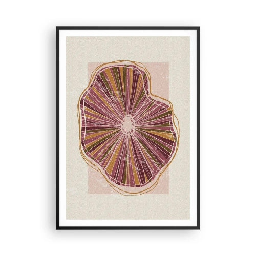 Poster in black frame - Radial Abstract - 70x100 cm