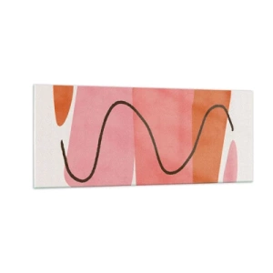 Glass picture - Gentle Movement of forms - 100x40 cm