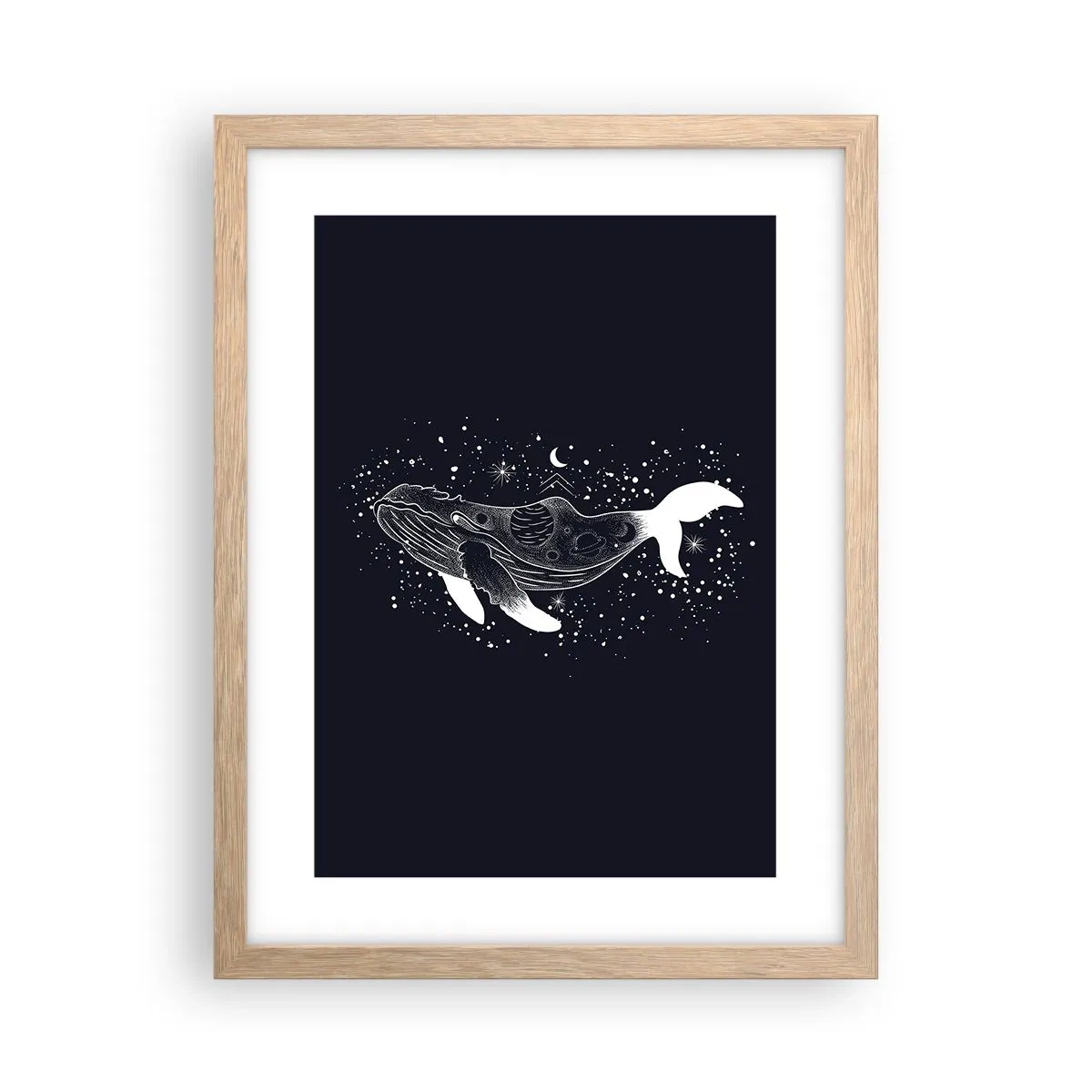 Poster in light oak frame - In the Ocean of Universe - 30x40 cm