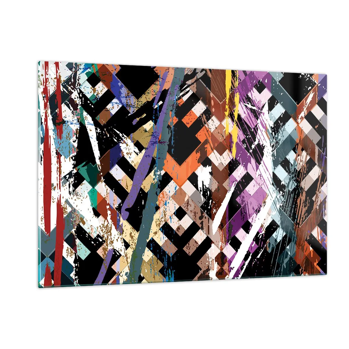 Glass picture - Squared - 120x80 cm