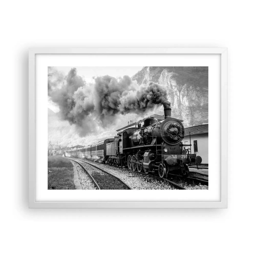 Poster in white frmae - Standing at the Station... - 50x40 cm