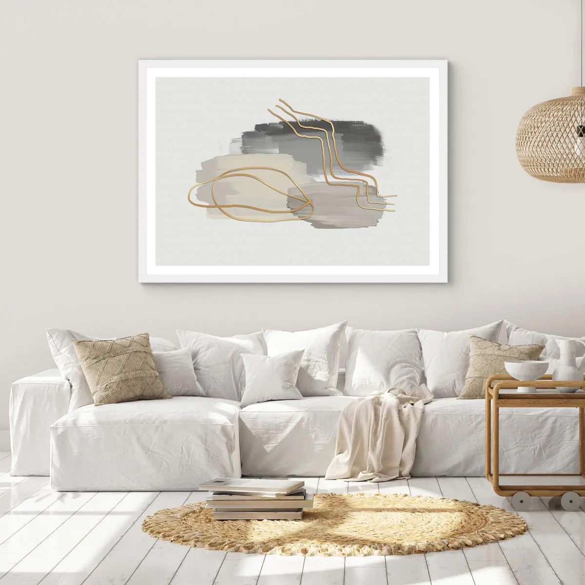 Poster in white frmae - Persistance and Movement - 50x40 cm