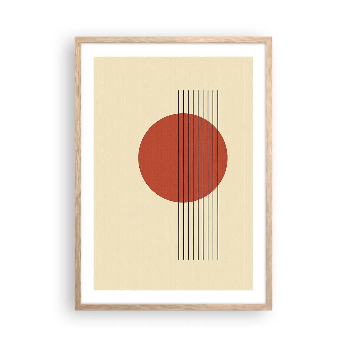 Poster in light oak frame - Around and Beoynd - 50x70 cm