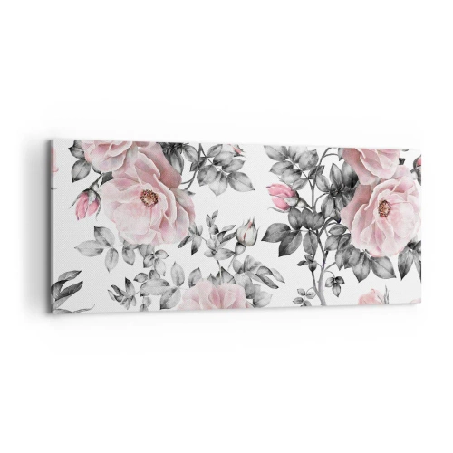 Canvas picture - Getting Lost in Rose Flowers - 100x40 cm