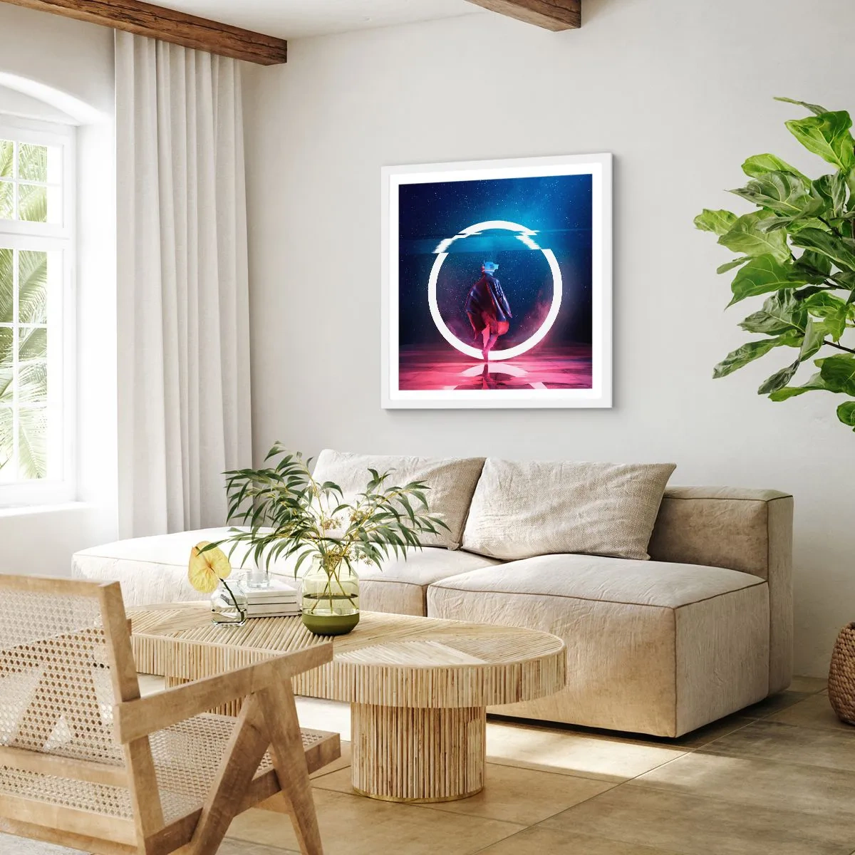 Poster in white frmae - Between Worlds - 40x40 cm