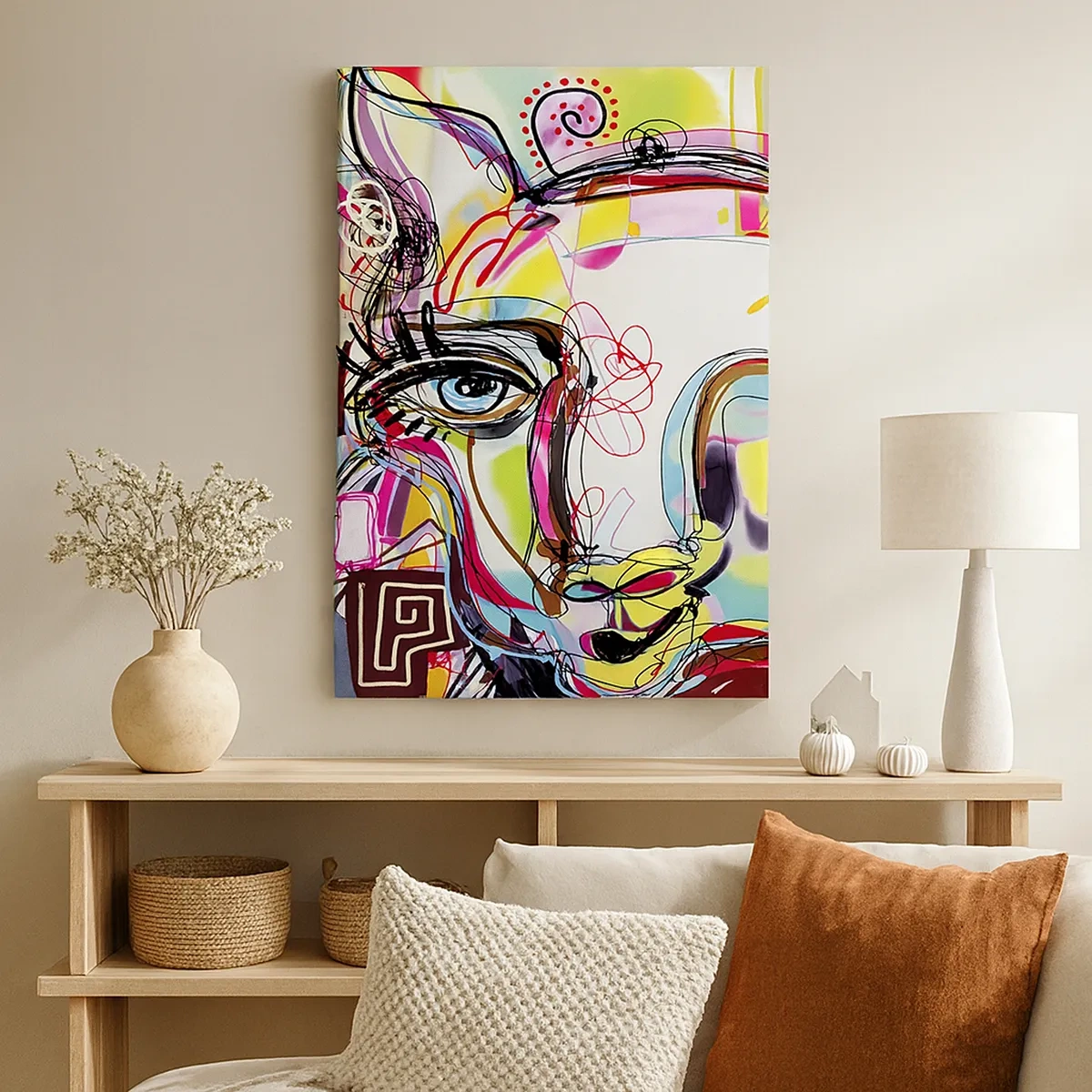 Canvas picture - Pretty Mama Cat - 50x70 cm