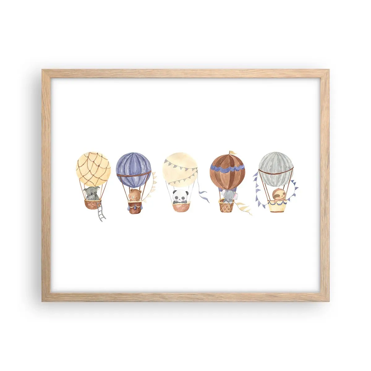 Poster in light oak frame - Friends in Travel - 50x40 cm