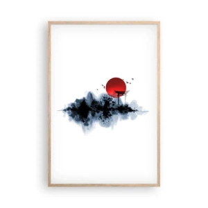Poster in light oak frame - Japanese View - 61x91 cm