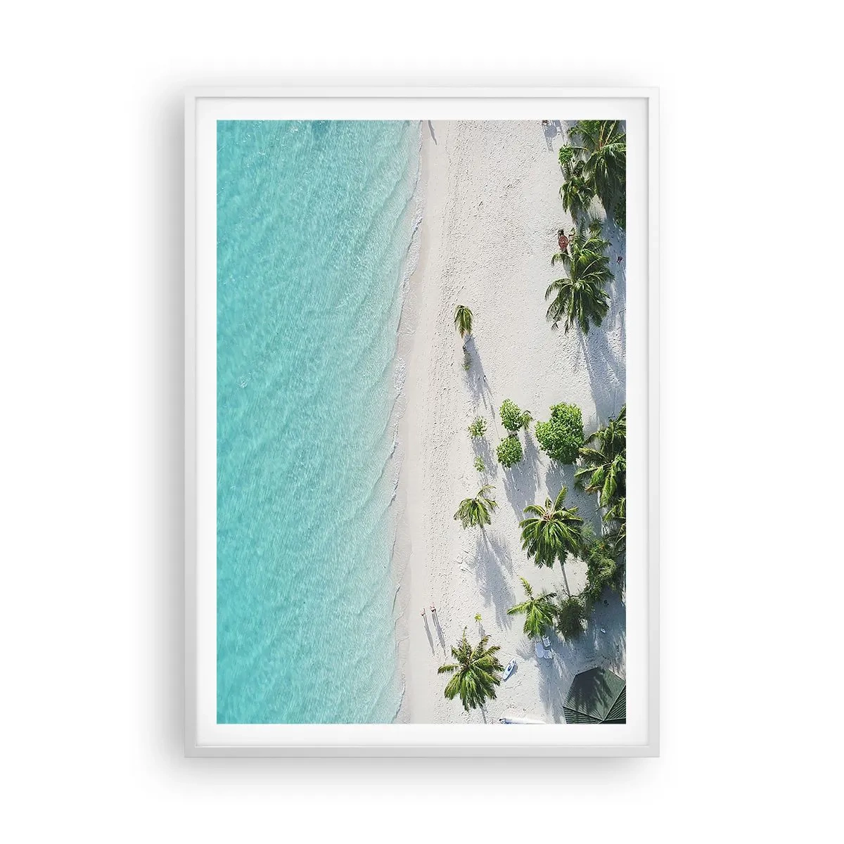 Poster in white frmae - Holidays in Paradise - 70x100 cm