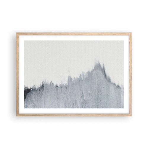 Poster in light oak frame - Mysterious Writing - 70x50 cm