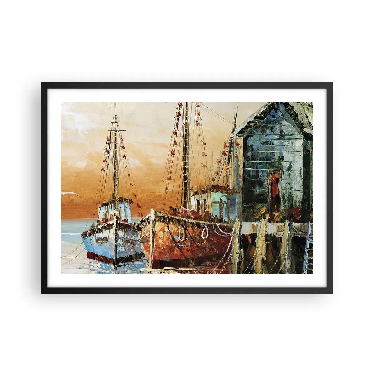 Poster in black frame - Calm Return - 70x50 cm