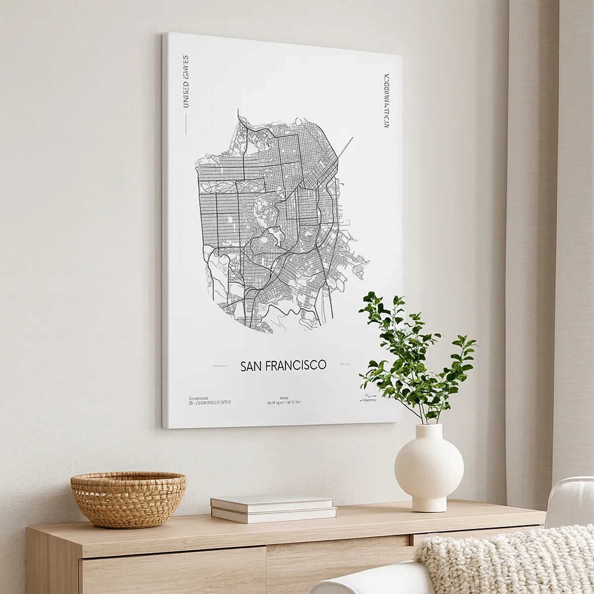 Canvas picture - Anatomy of San Francisco - 50x70 cm