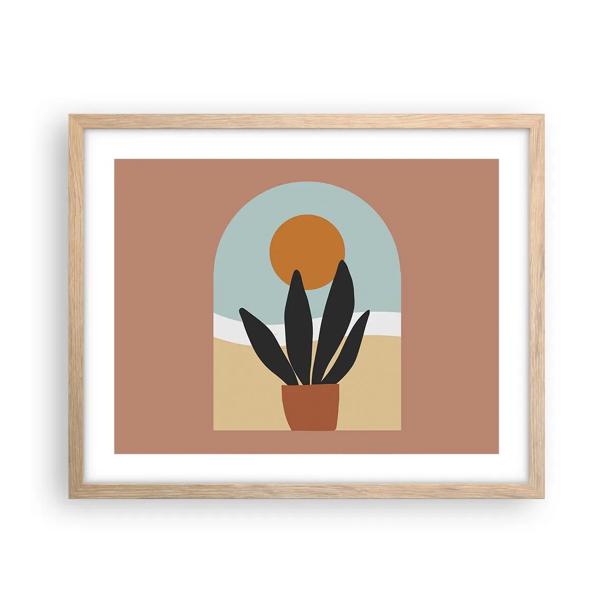Poster in light oak frame - Small Joys - 50x40 cm