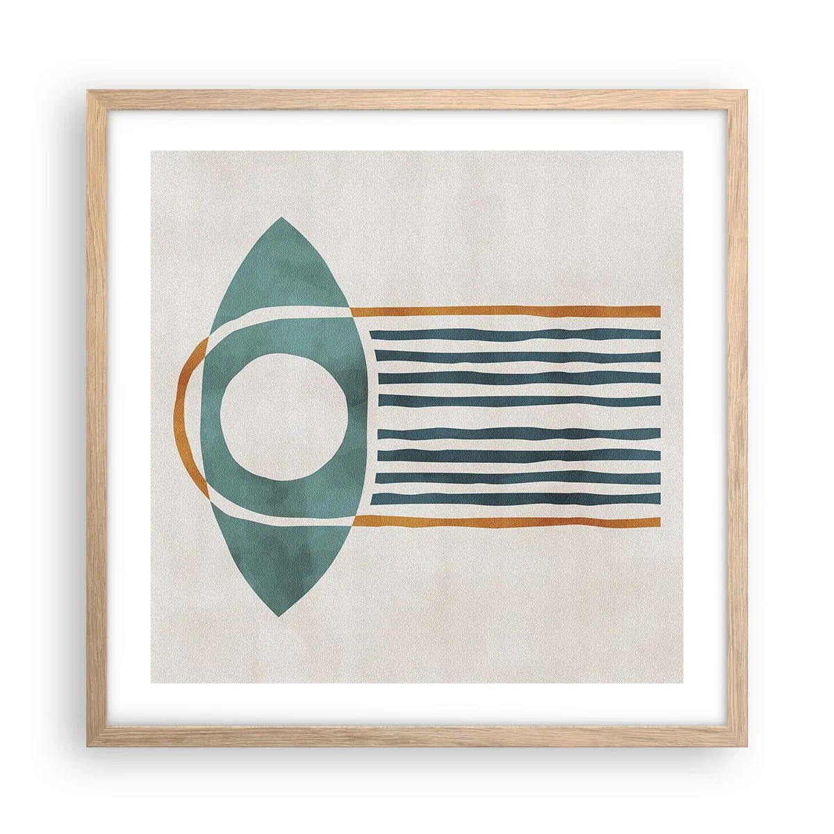 Poster in light oak frame - Signs and Rituals - 50x50 cm