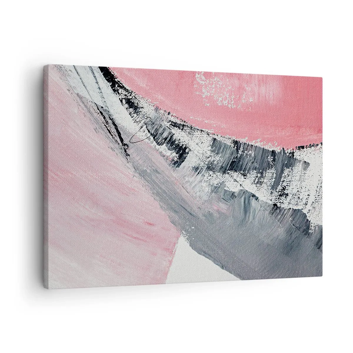 Canvas picture - An abstract composition in shades of pink and gray. - 70x50cm - Fitted Composition - Modern wall decoration for the living room and bedroom ARTTOR