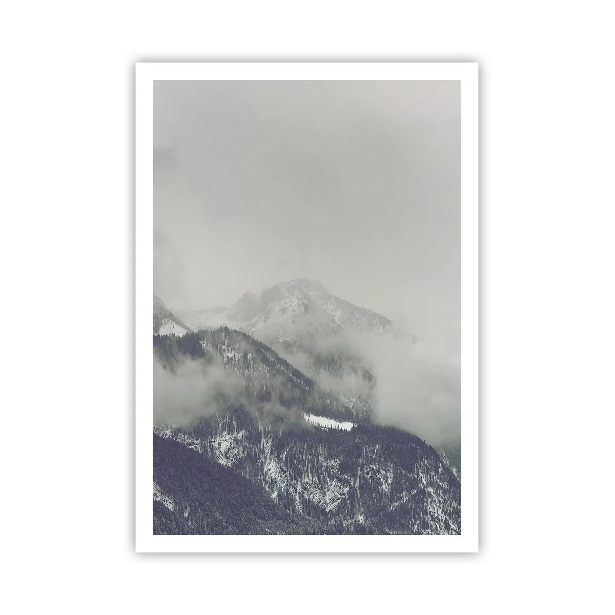 Poster - Foggy valley - 70x100 cm