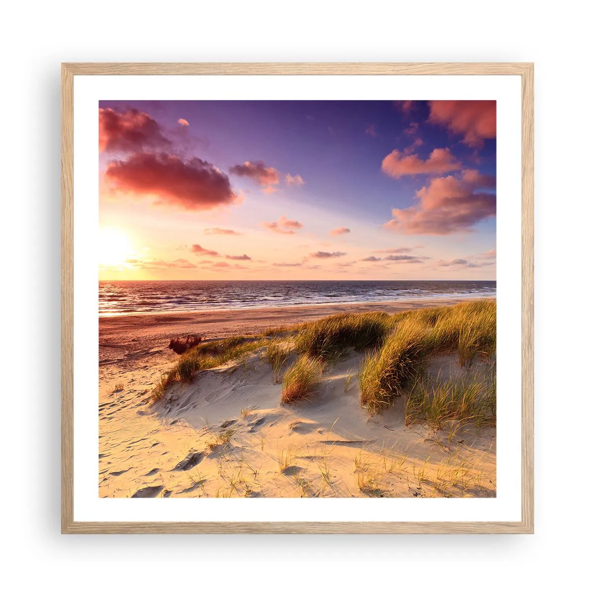 Poster in light oak frame - Air Smells of Summer - 60x60 cm