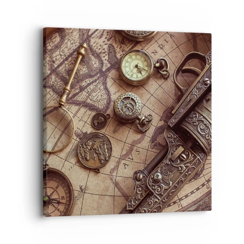 Canvas picture - Adventure Calls - 30x30 cm