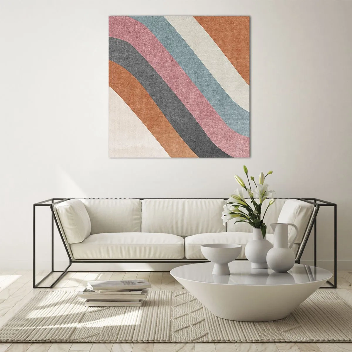 Glass picture - Diagonal Composition - Movement - 50x50 cm