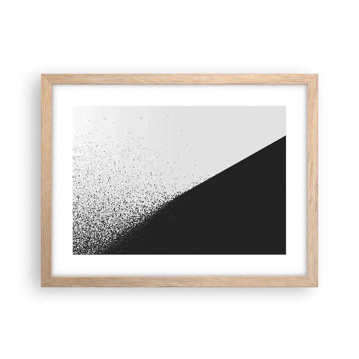 Poster in light oak frame - Faster and More - 40x30 cm