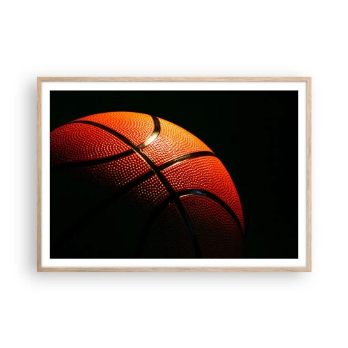 Poster in light oak frame - Beautiful Like a Planet - 100x70 cm