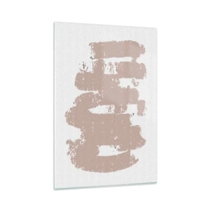 Glass picture - Abstract in Delicate Pink - 80x120 cm