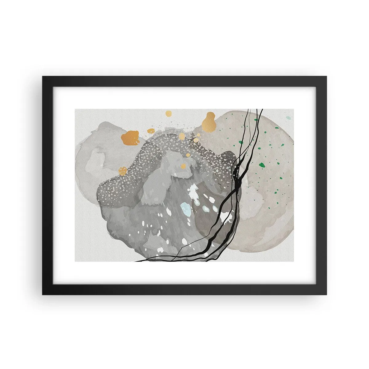 Poster in black frame - Organic Composition - 40x30 cm