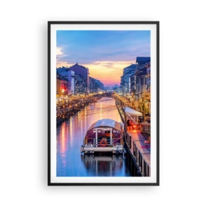 Poster in black frame - Evening of Light and Fun - 61x91 cm