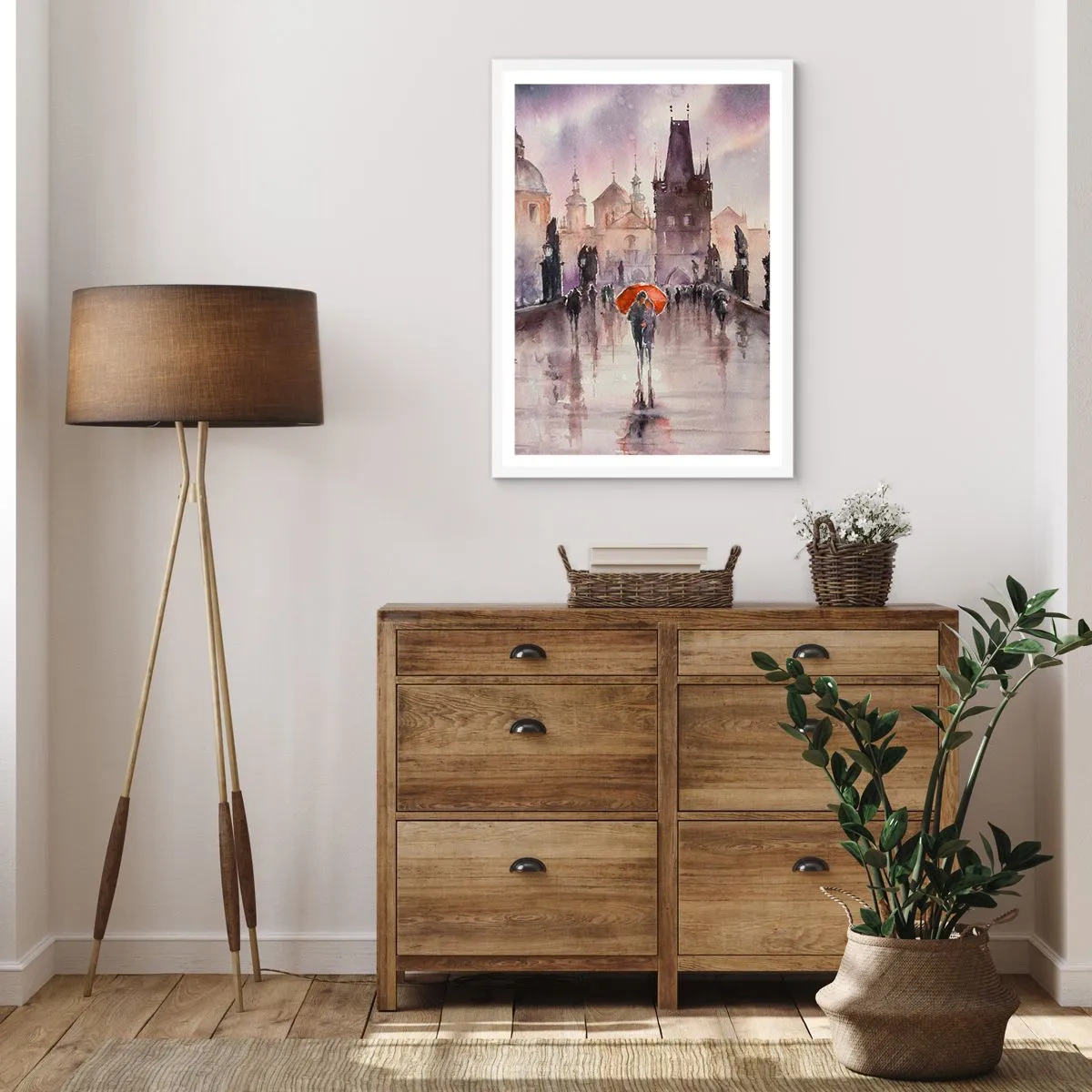 Poster in white frmae - Peaople Don't Change - 70x100 cm