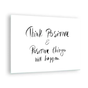 Glass picture - A motivational inscription in a minimalist style - 70x50cm - How to Live? - Modern wall decoration for the living room and bedroom ARTTOR