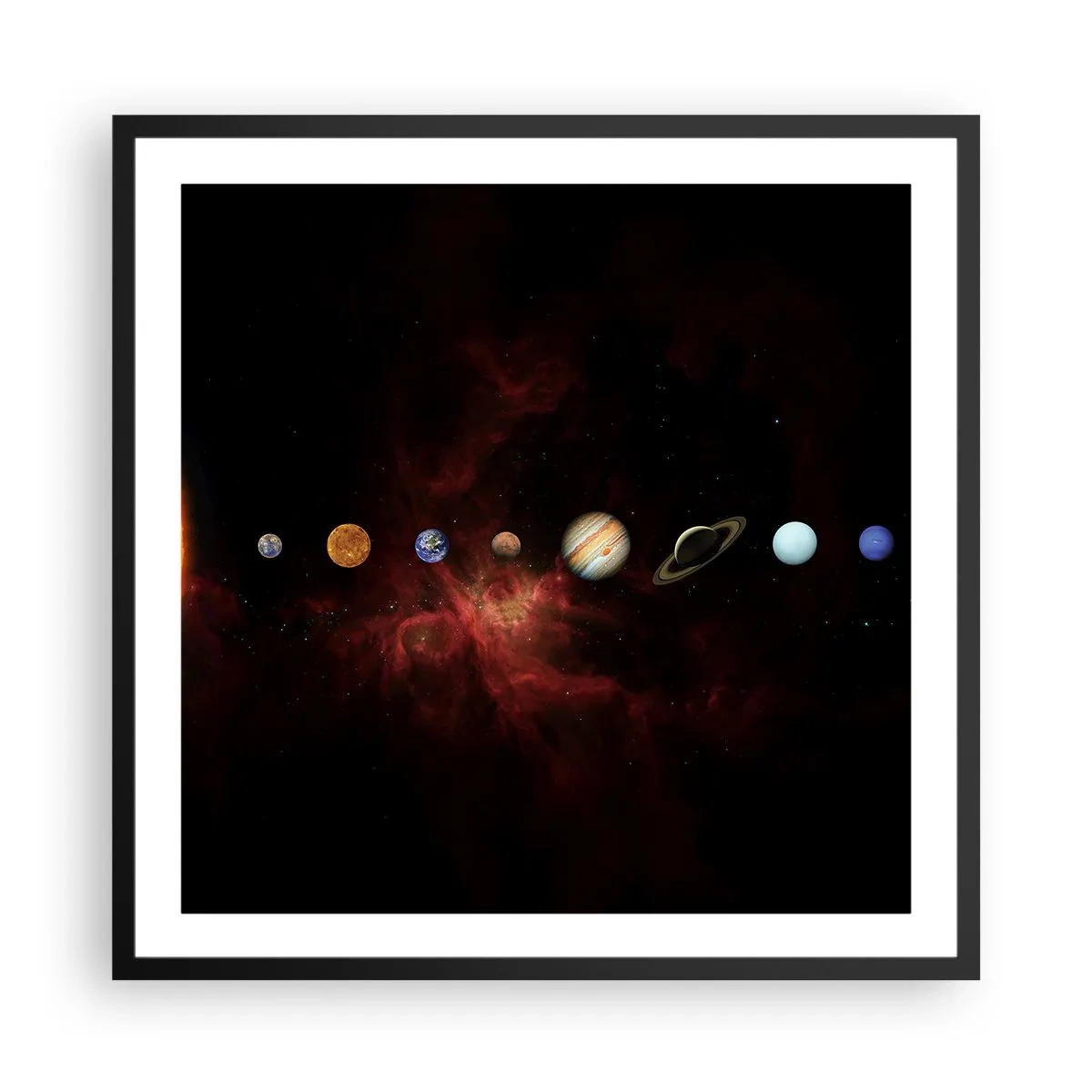 Poster in black frame - Our Neighbourhood - 60x60 cm