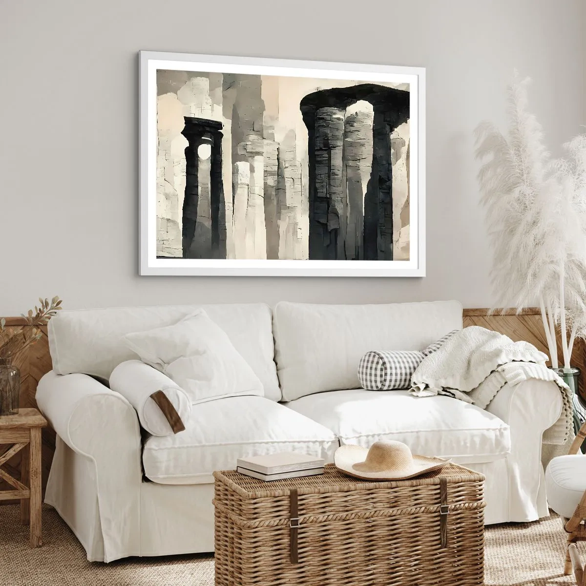 Poster in white frmae - Majesty of Antiquity - 70x50 cm