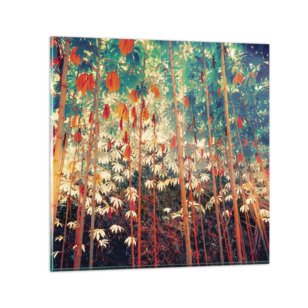 Glass picture - Secret Life of Leaves - 30x30 cm