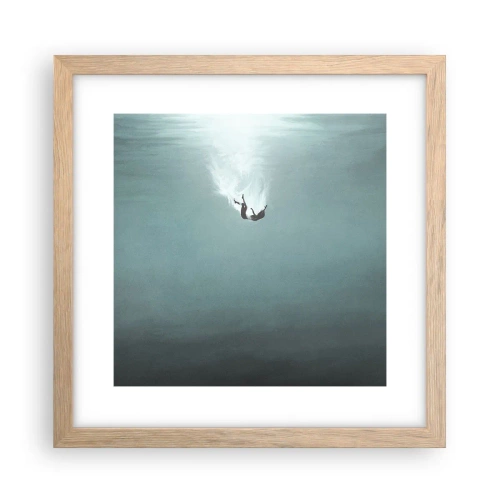 Poster in light oak frame - In the Arms of the Ocean - 30x30 cm