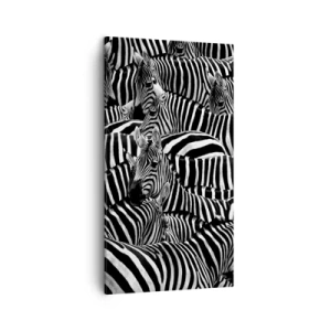 Canvas picture - Striped Group Portrait  - 45x80 cm