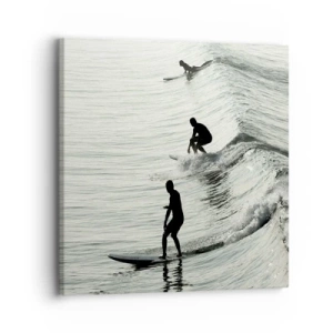 Canvas picture - Meeting the Wave - 30x30 cm