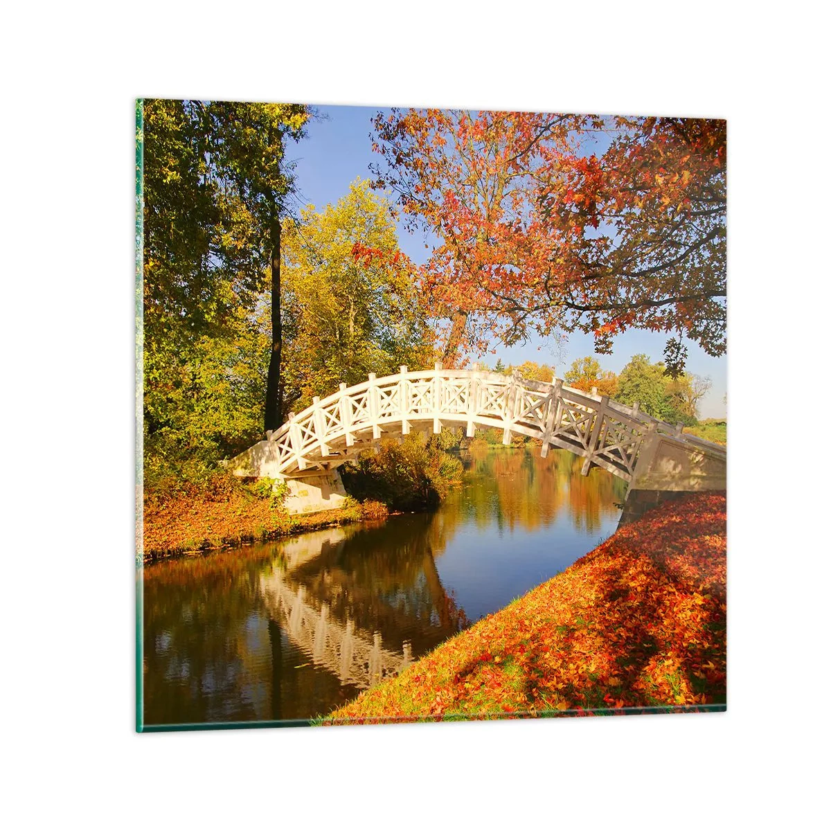 Glass picture - On a White Bridge of Sighs - 40x40 cm