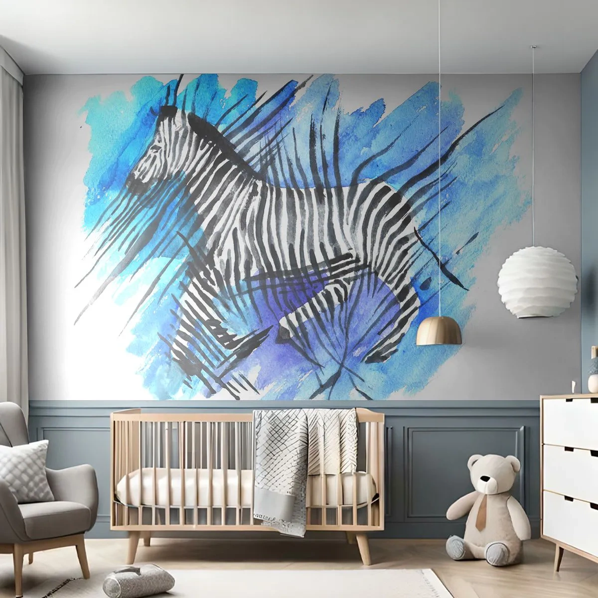 Photo Wallpaper Premium Canvas - Hidden in Stripes - Animals, Ribs, Africa - 450x315 cm