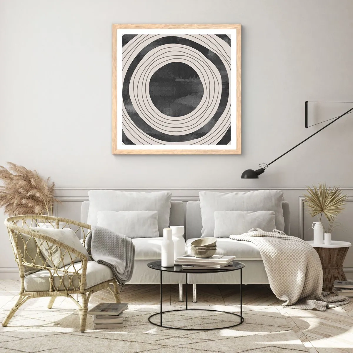 Poster in light oak frame - Heart of the Matter - 60x60 cm